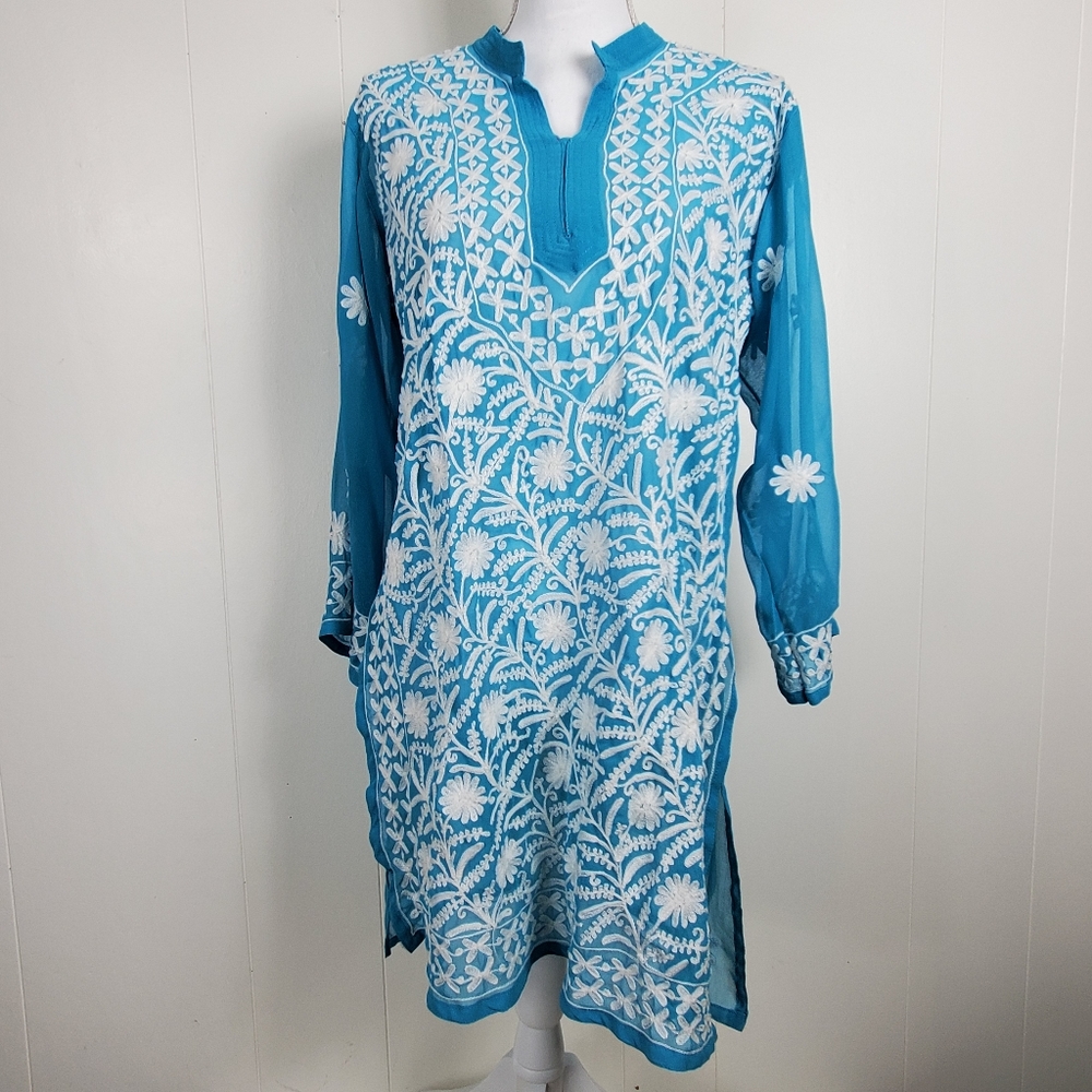 Festival Hippie Bohemian Embroidered tunic Size 45/ Large See Measurements